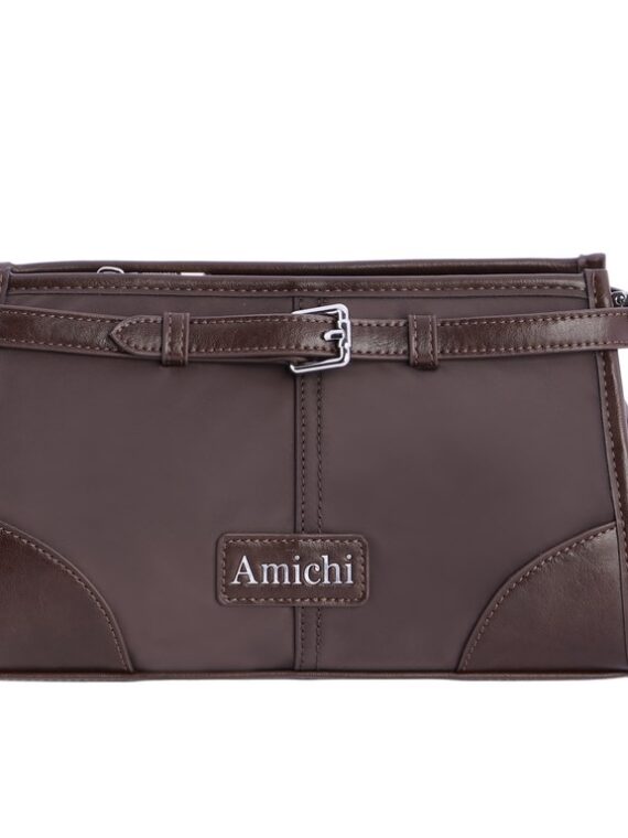 BOLSO BANDOLERA MARRON AMICHI