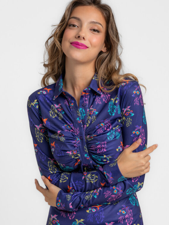 camisa-de-punto-elÁstico-drapeada